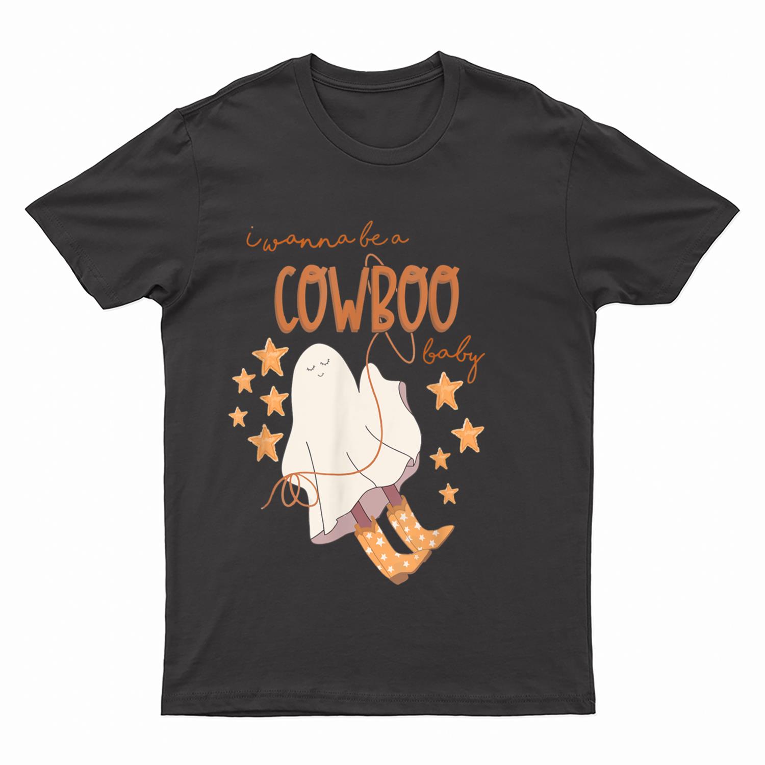 I wanna be a Cowboo baby cute western ghost Halloween T-Shirt