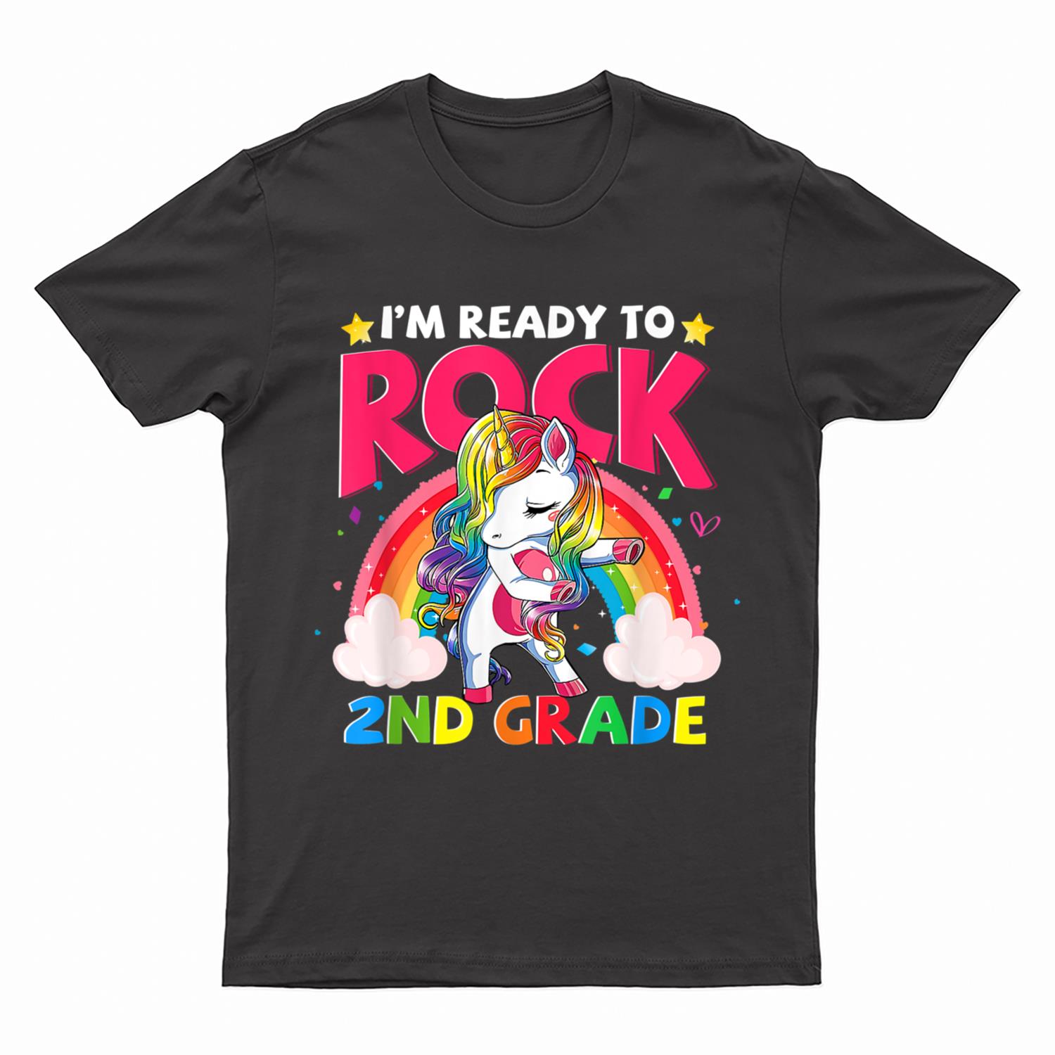 I'm Ready To Rock 2nd Grade Unicorn Girls Back To School T-Shirt