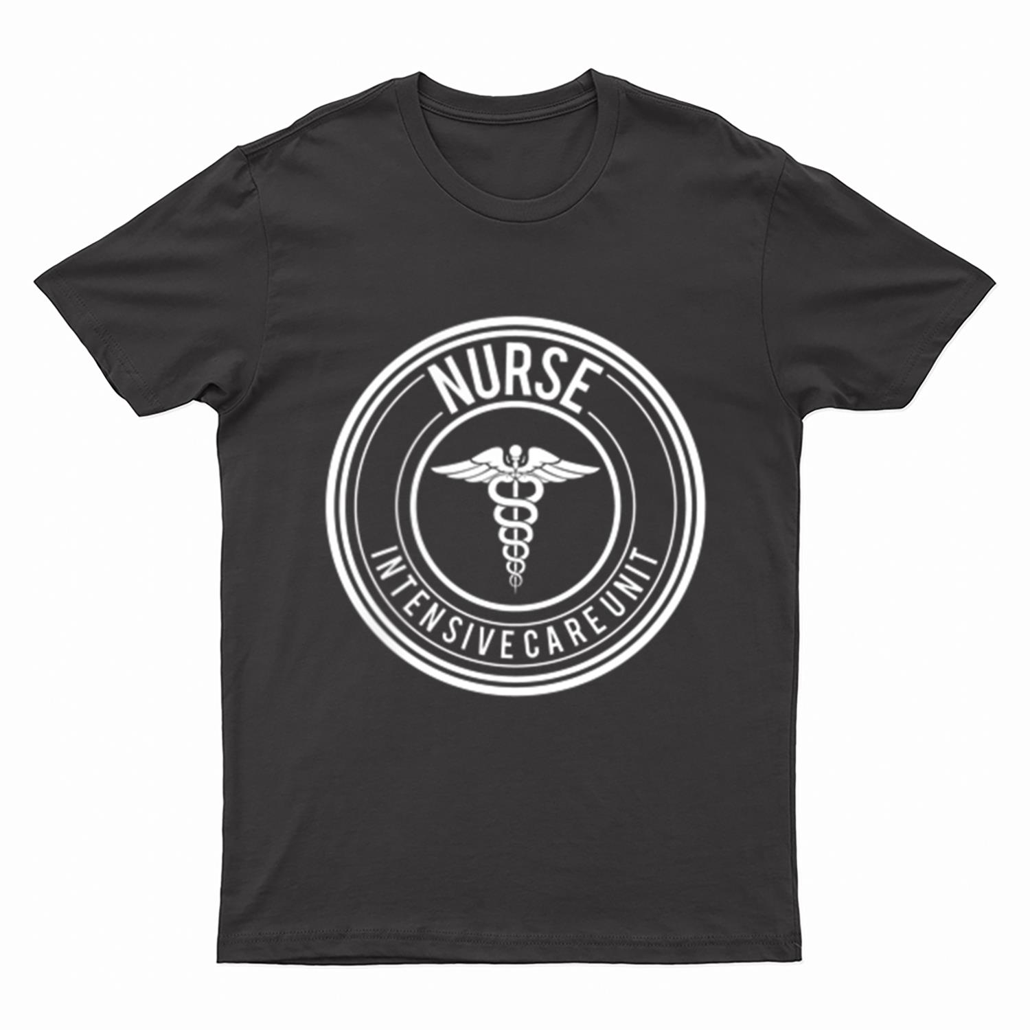 Intensive Care Unit ICU Nurse  - Front and Back Print T-Shirt