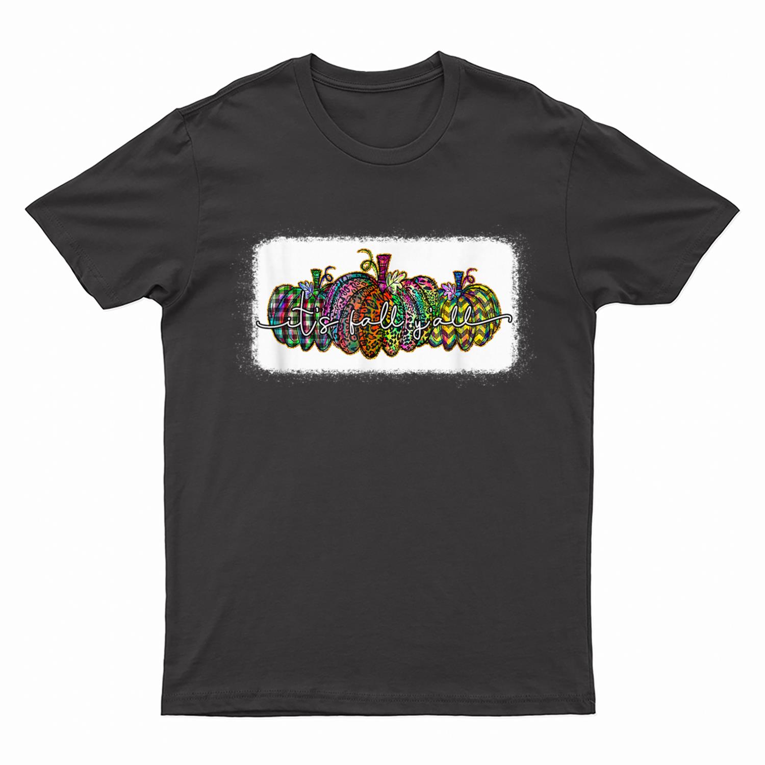 It's Fall Y'all Leopard Pumpkin Happy Thanksgiving T-Shirt