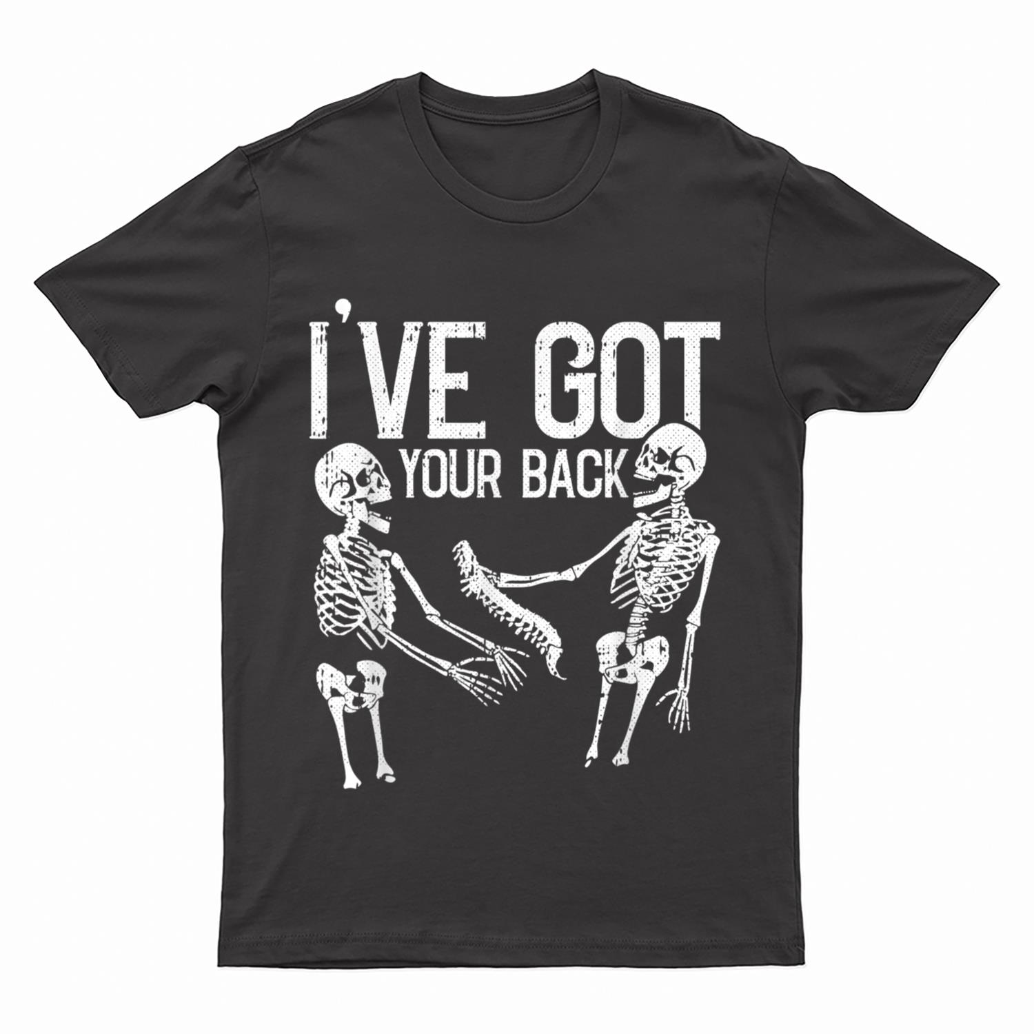 Ive Got Your Back Lazy Halloween Costume Funny Skeleton Beer T-Shirt