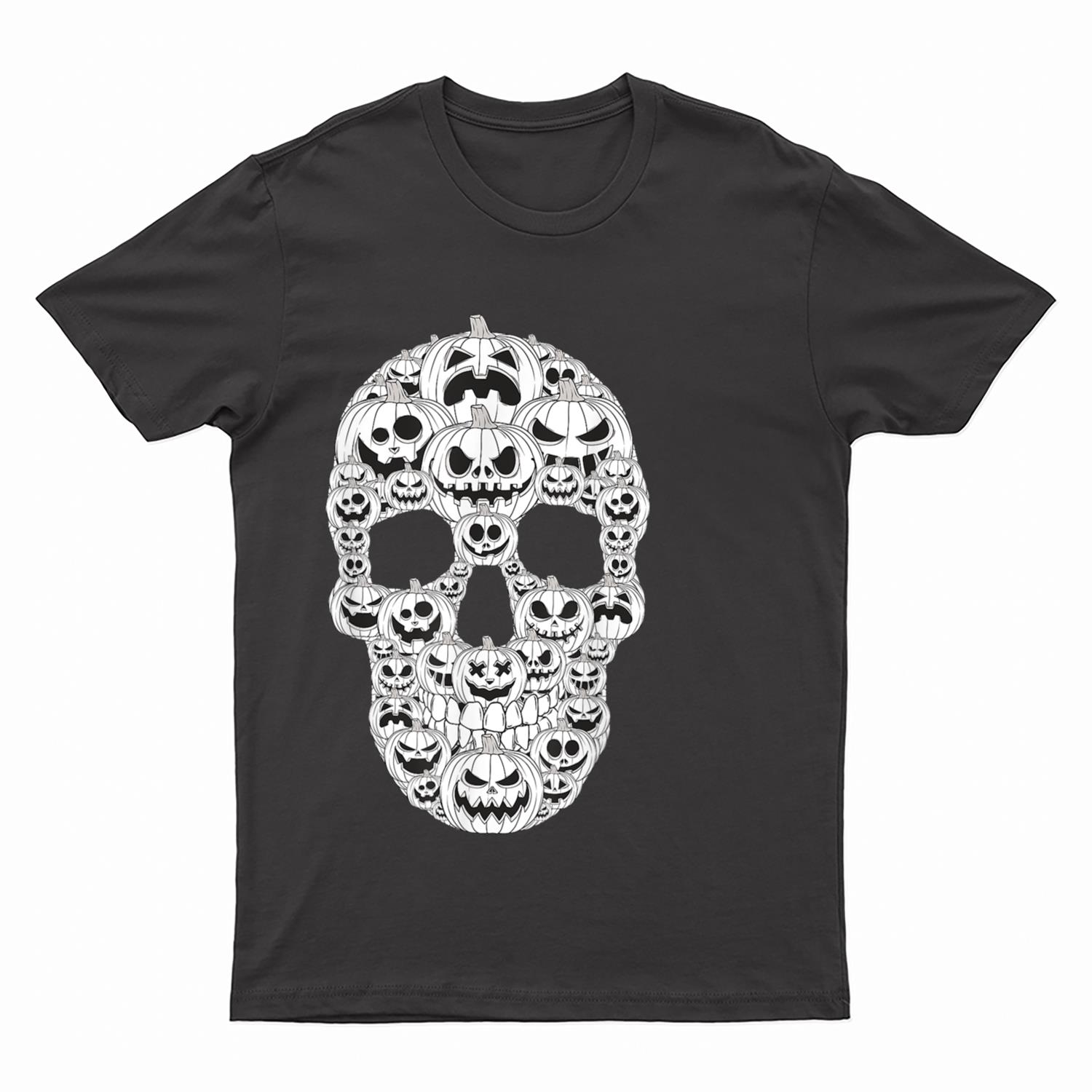 Jack O Lantern Face Pumpkin skull Halloween men women kids T-Shirt