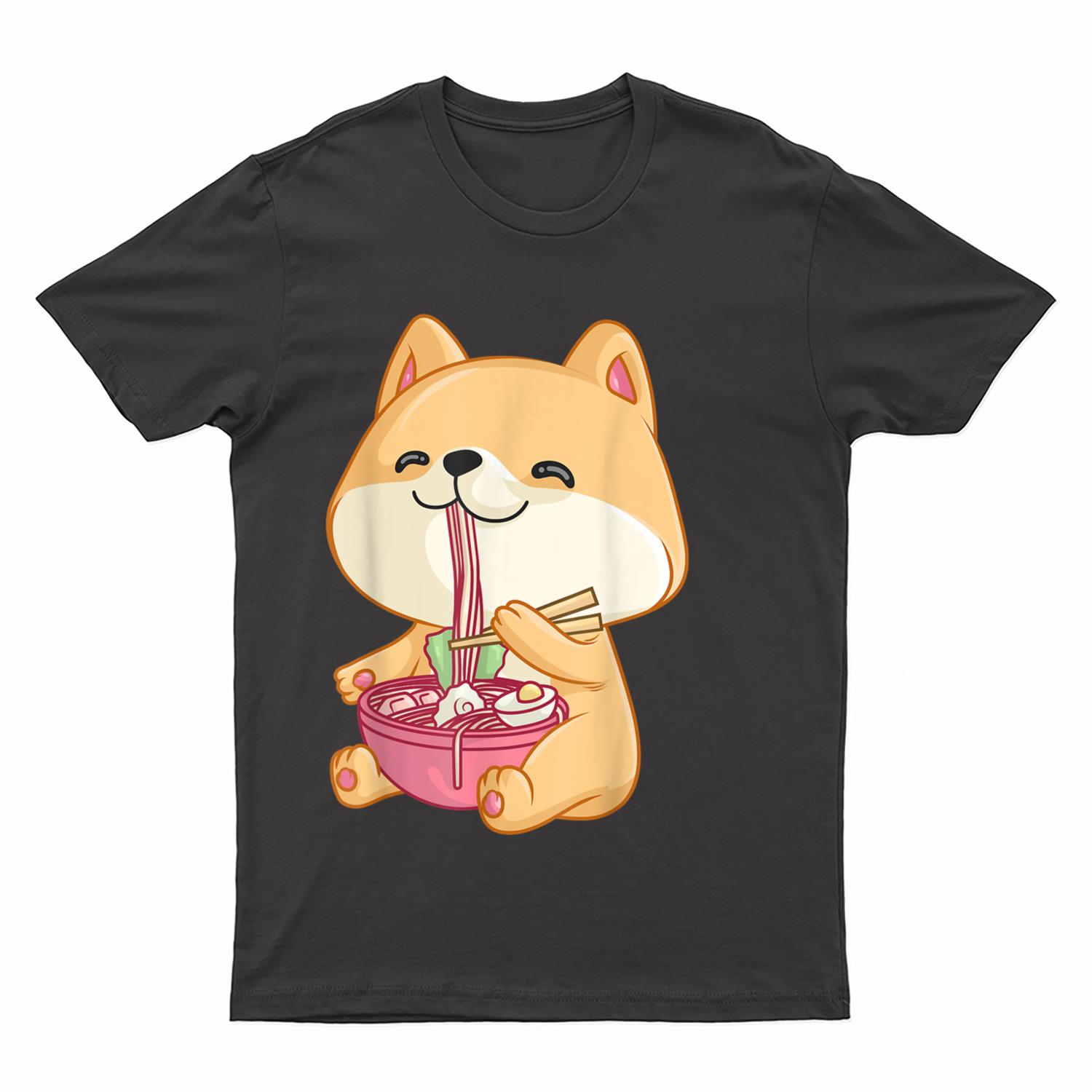 Japanese Kawaii Shiba Inu  Women & Girls, Ramen Noodles T-Shirt
