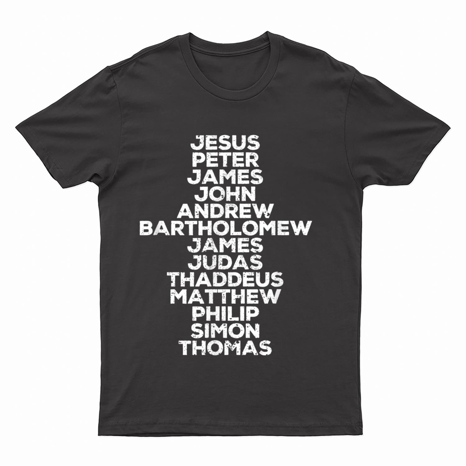 Jesus Christ 12 Apostles Disciples Funny Christmas Religous T-Shirt
