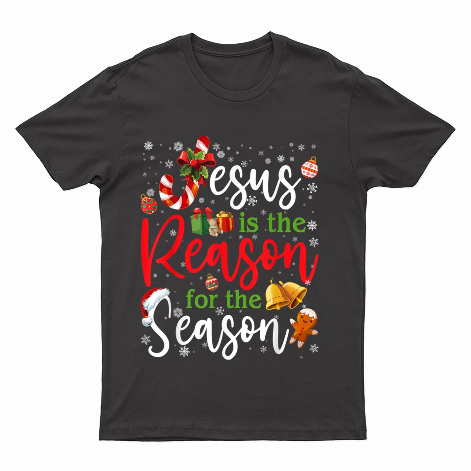 Jesus Is The Reason For The Season Candy Christmas Pajamas T-Shirt