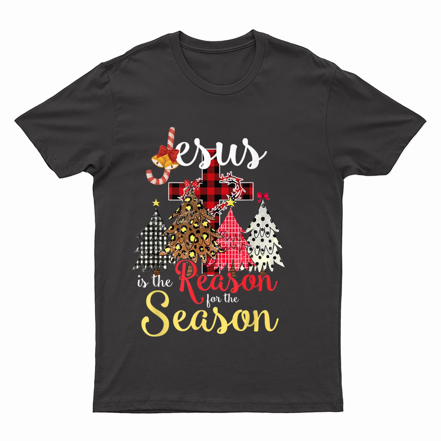 Jesus Is The Reason For The Season Funny Christmas Tree T-Shirt