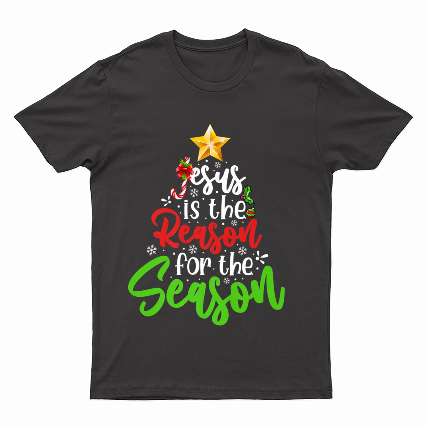Jesus Is The Reason For The Season Tree Christian Christmas T-Shirt