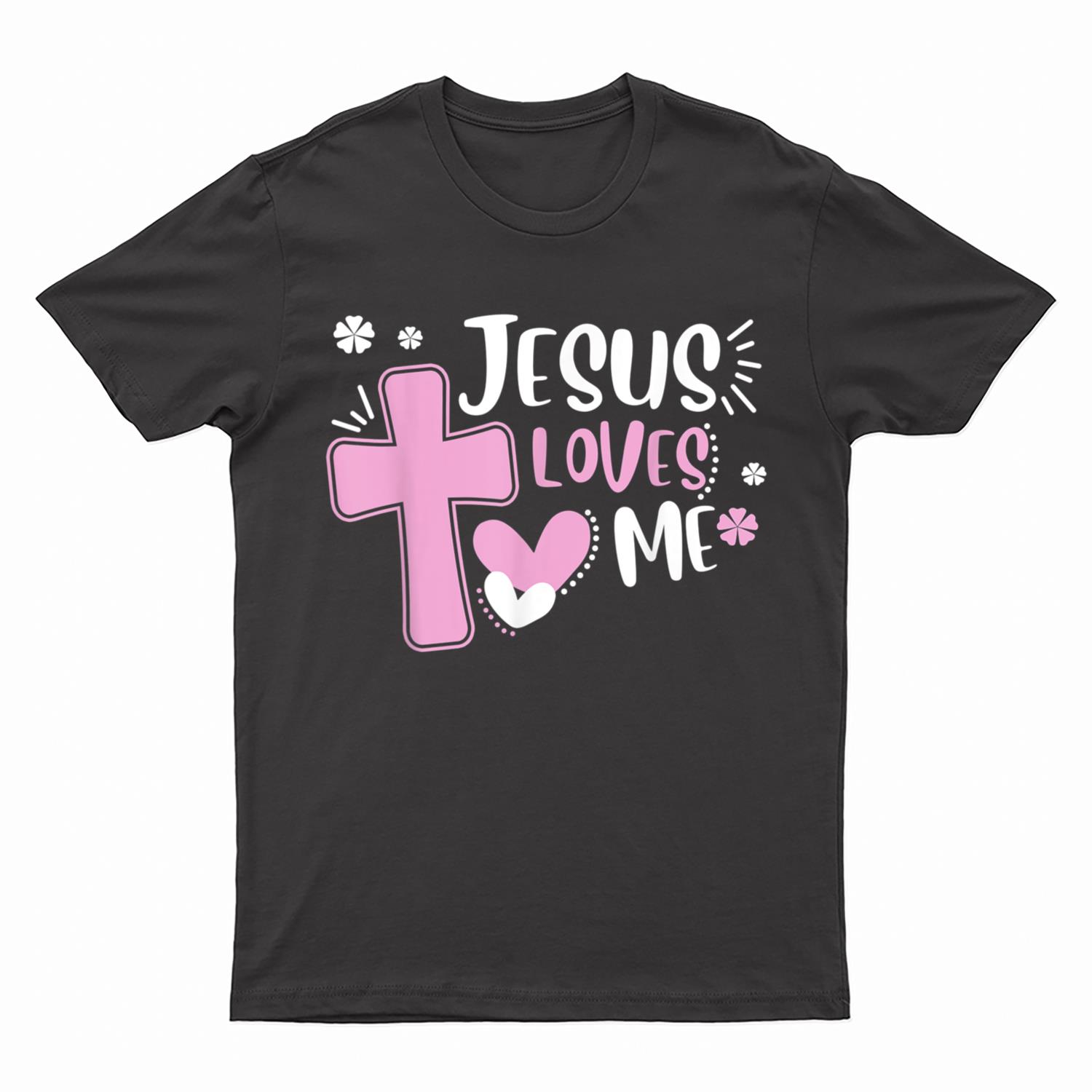 Jesus Loves Me Christian Cross Easter Day Family Outfit T-Shirt
