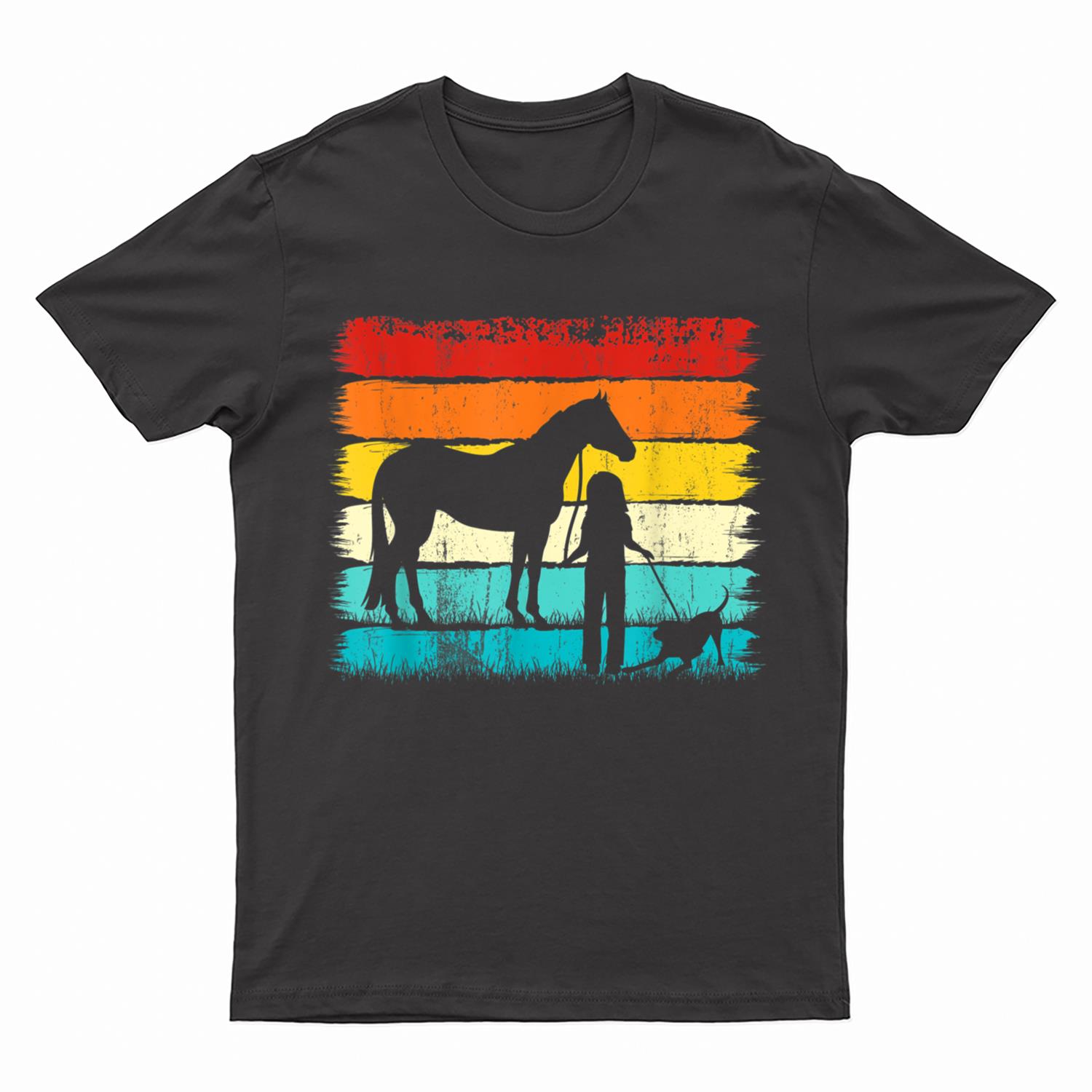 Just a girl who loves Horses and Dogs horseback riding girls T-Shirt
