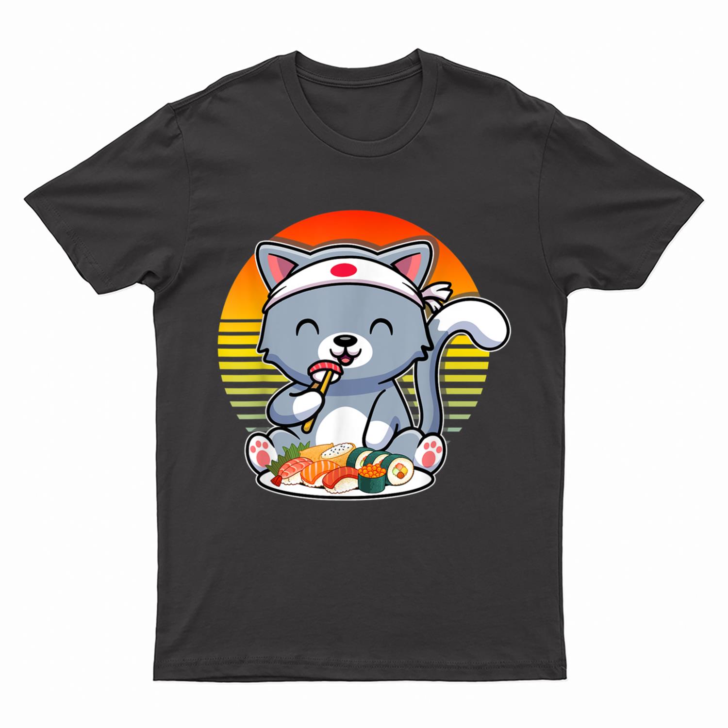 Kawaii Cat Otaku Japanese Sushi Gift Girls Official nager T-Shirt