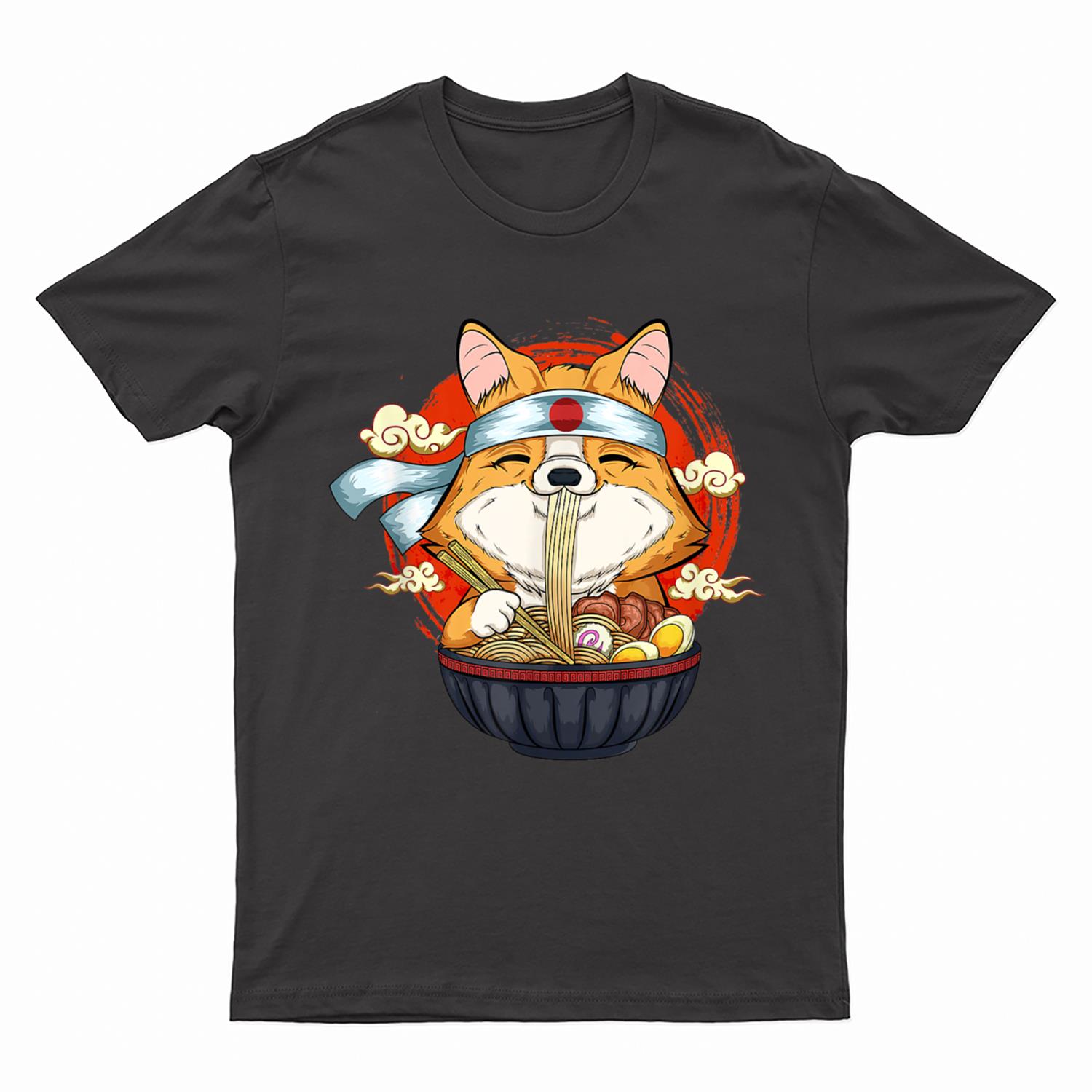 Kawaii Corgi Ramen Cute Japanese Dog Lover Manga Anime Gifts T-Shirt