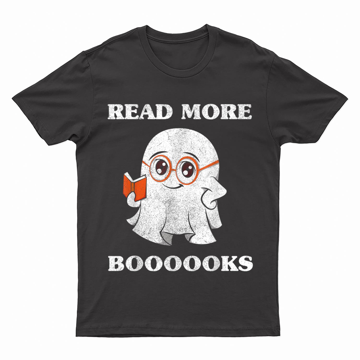 Kid Halloween Ghost Shirt, Read More Booooks Reading Teacher T-Shirt