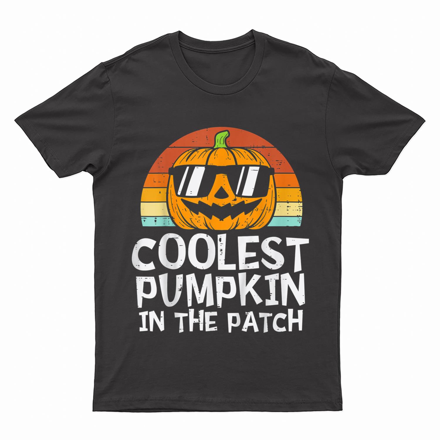 Kids Coolest Pumpkin In The Patch Toddler Boys Halloween Kid T-Shirt