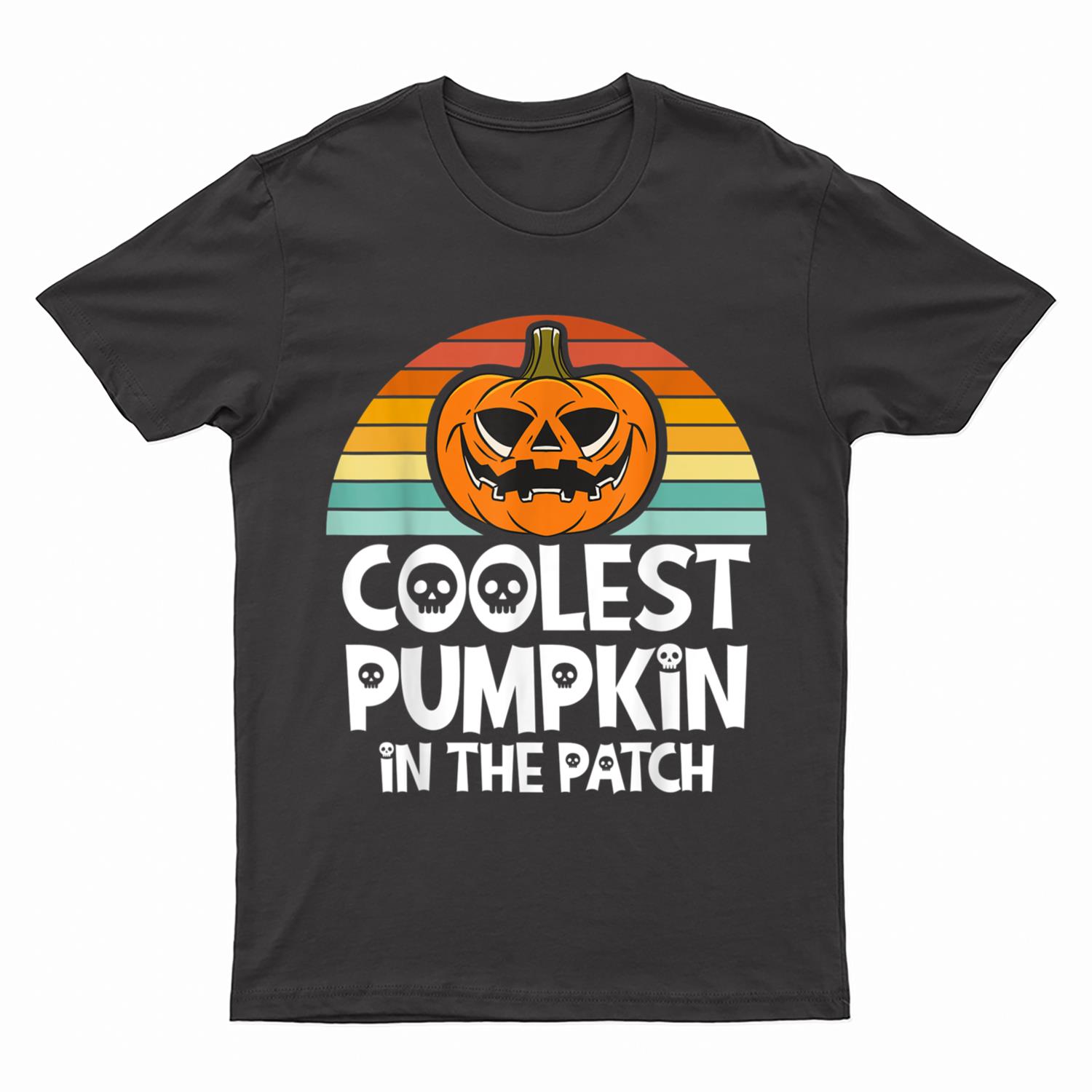 Kids Coolest Pumpkin In The Patch Toddler Boys Halloween T-Shirt