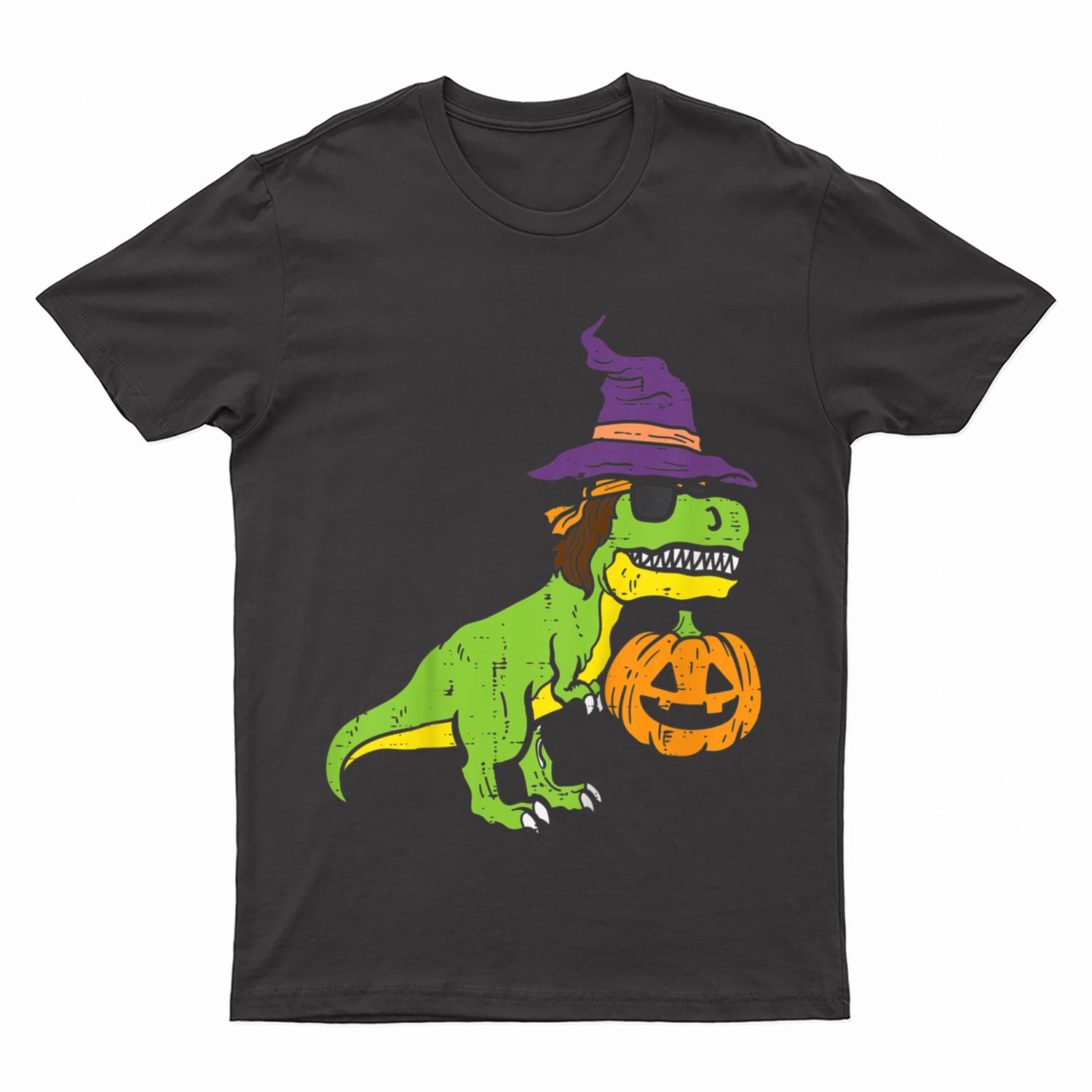 Kids Halloween Trex Pumpkin Dinosaur Costume Toddler Boys Kids T-Shirt