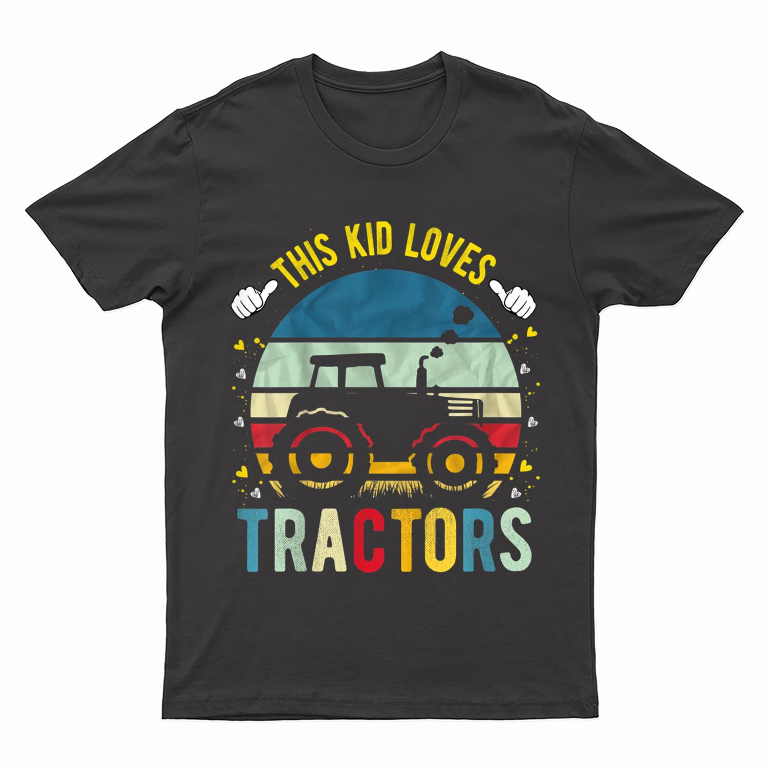 Kids This Kid Loves Tractors Farmer Tractor T-Shirt