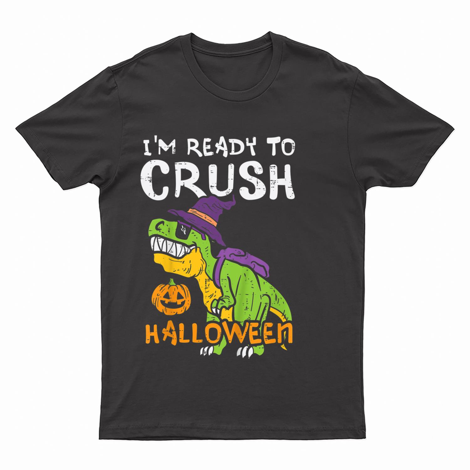 Kids Trex Ready To Crush Halloween Dinosaur Toddler Boys Kids T-Shirt