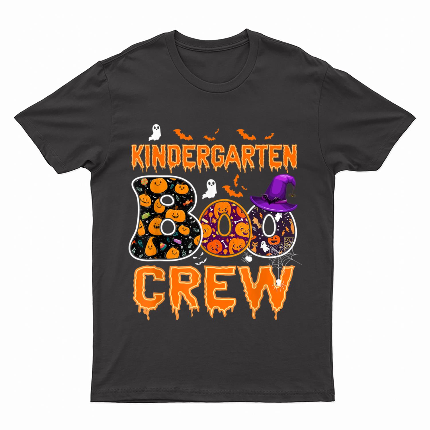 Kindergarten Boo Crew Teachers Students Halloween Costume T-Shirt