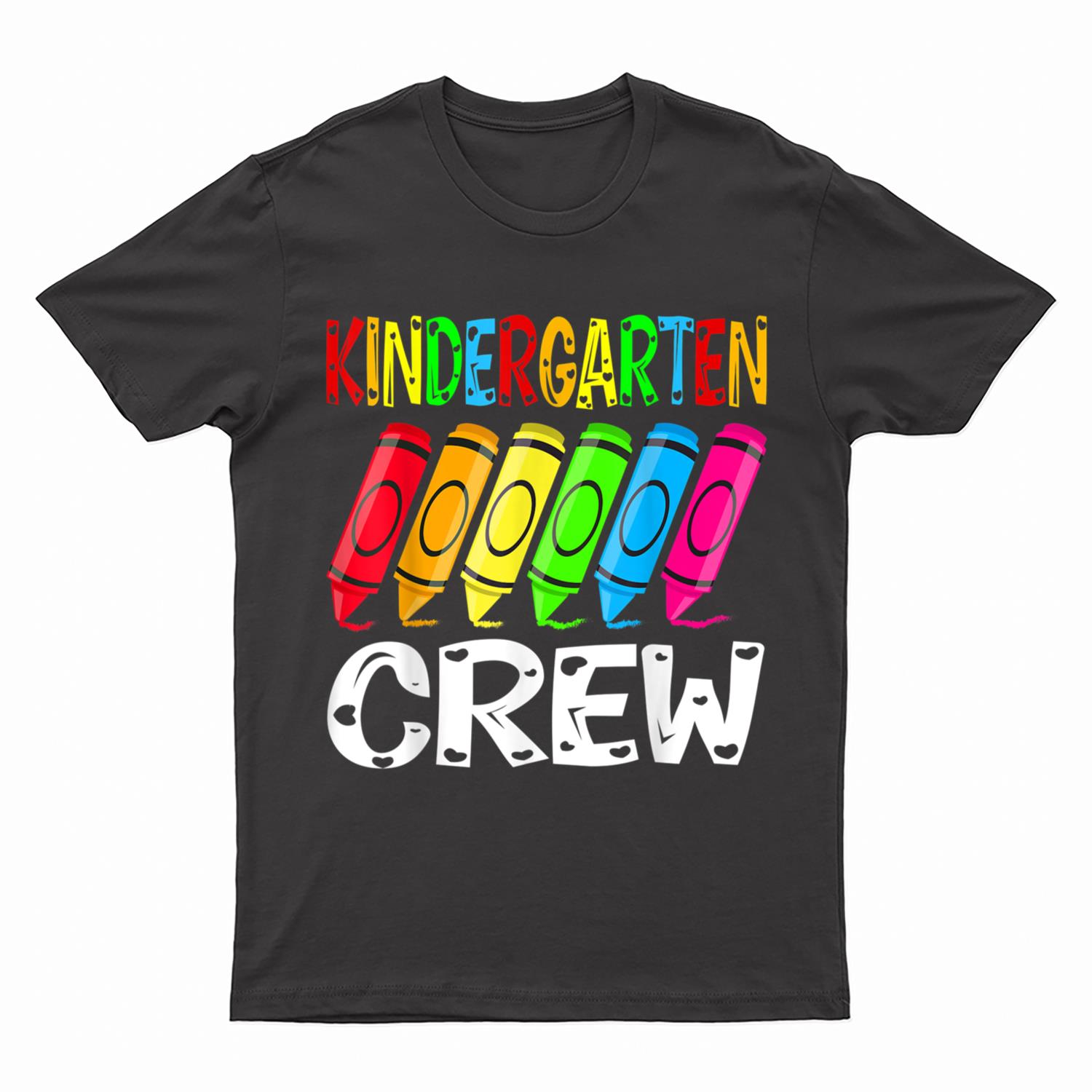 Kindergarten Crew Back To School Crayon Teacher Student T-Shirt