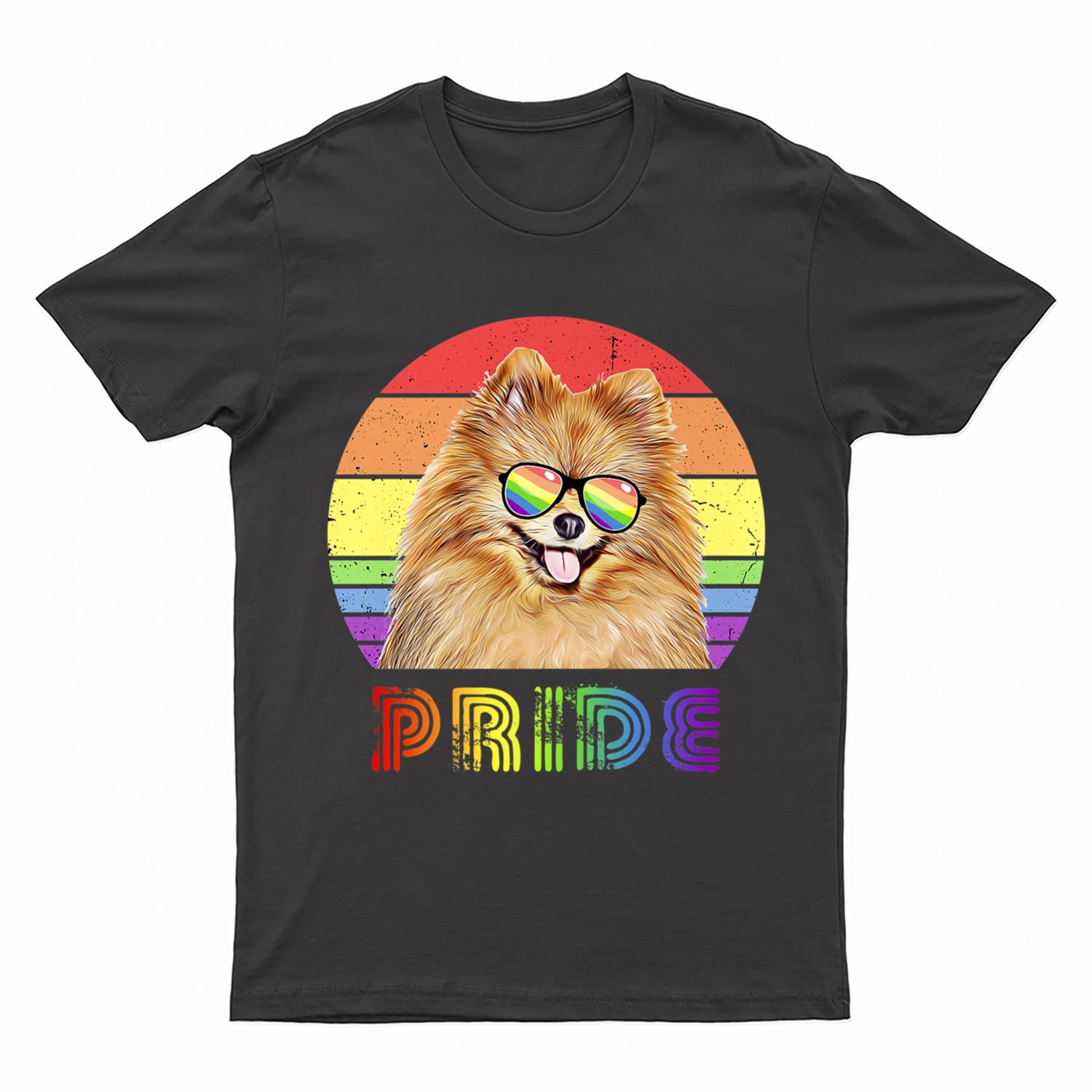 LGBTQ Pomeranian Dog Rainbow Gay Pride T-Shirt