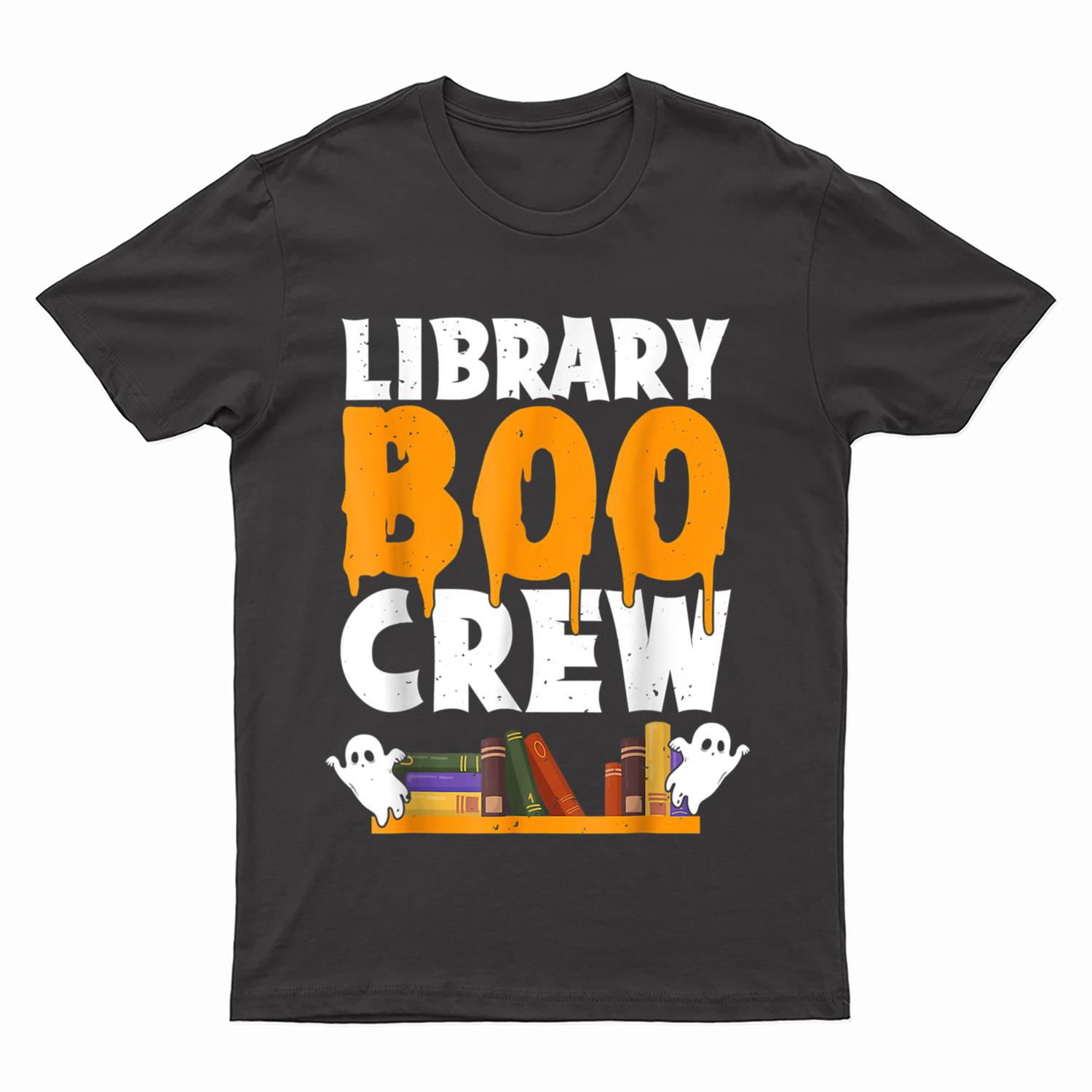 Library Boo Crew School Funny Halloween Library Book Lovers T-Shirt