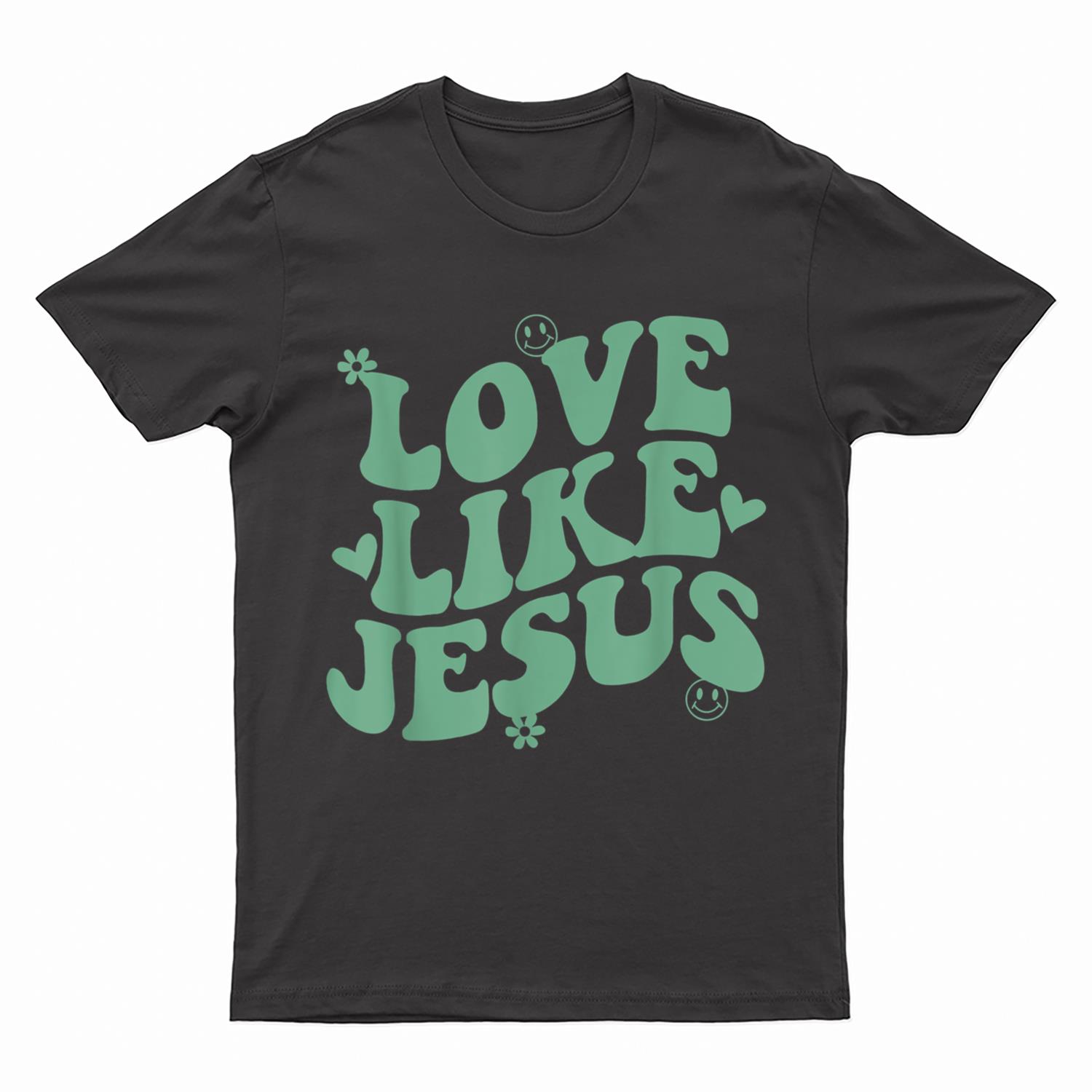 Love Like Jesus Positive Catholic Preppy Retro Christian T-Shirt