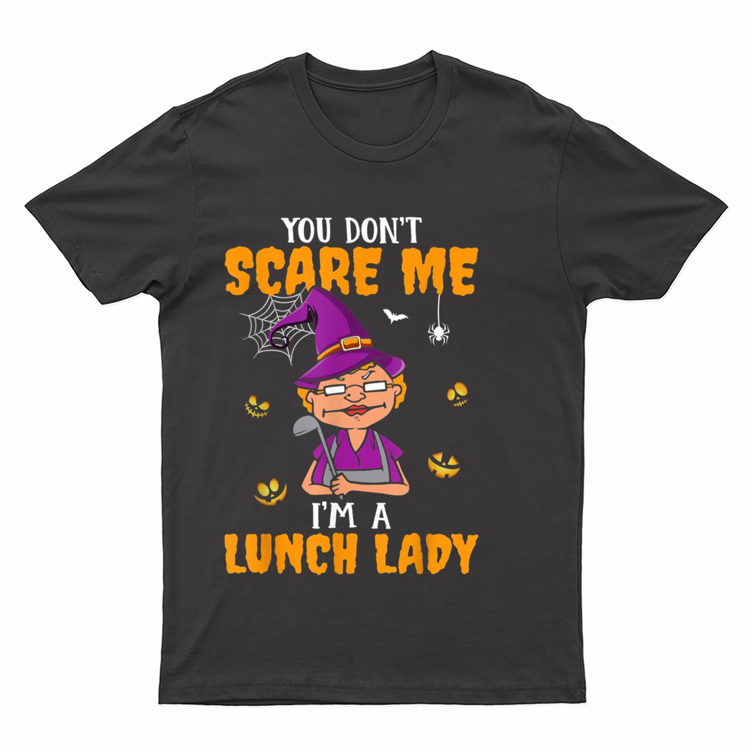 Lunch Lady Woman Cafeteria Worker Funny Halloween Lunch Lady T-Shirt