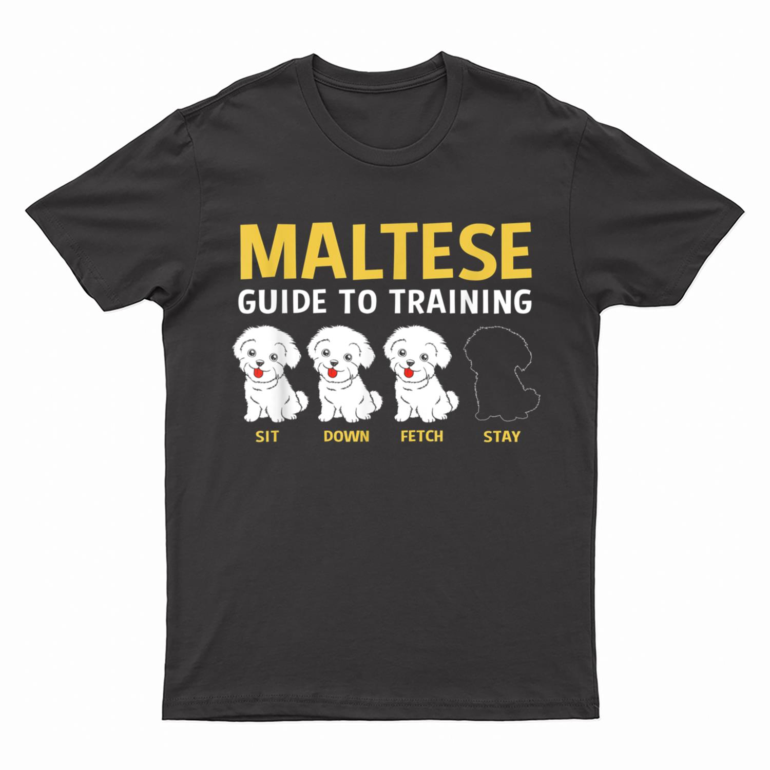 Maltese Guide To Training Funny Dog Trainer T-Shirt